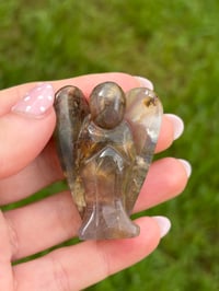 Image 8 of Moss Agate Angel Carving