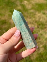 Image 3 of Amazonite With Smokey Quartz Tower