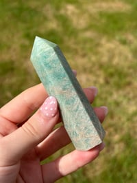 Image 4 of Amazonite With Smokey Quartz Tower