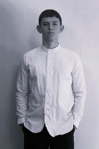 Image 2 of BED SHIRT - white chambray