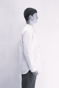 Image 4 of BED SHIRT - white chambray