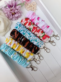 Wristlet Scrunchie Keychain / Scrunchie Keychain / Keyfob / Keychain 