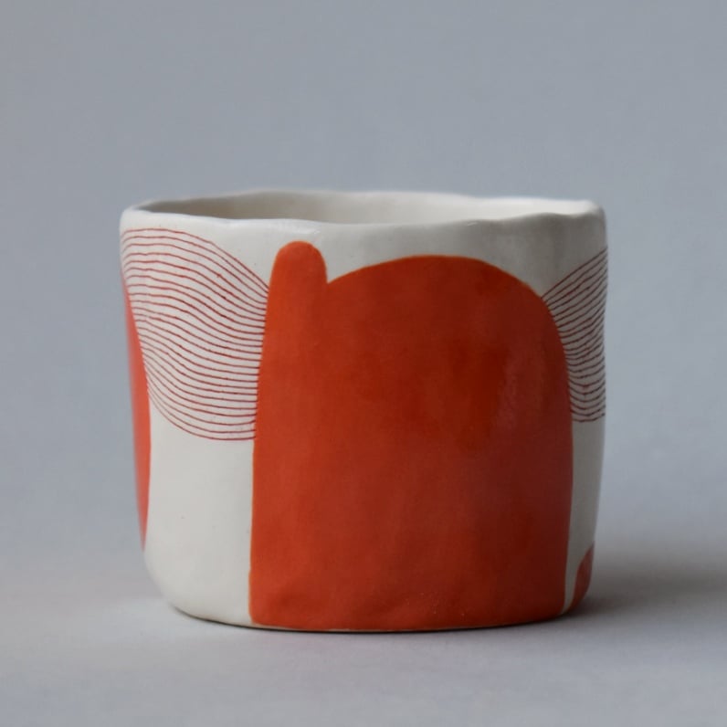 Image of Orange Double Espresso Cup