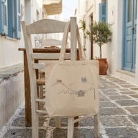 Image 4 of TOTE BAG Large - SYROS HILLS (Minimal Design) | Original Artwork