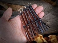 Image 5 of Split Ring - Braided Leather Lanyard with Tails