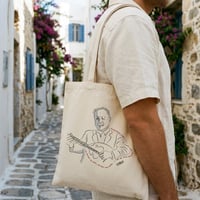 Image 5 of TOTE BAG Small - Μάρκος Βαμβακάρης (Portrait) | Original Artwork