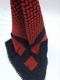 Image 4 of Burnt Orange & Black Keffiyeh (Made in Jordan)