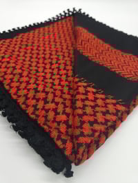 Image 1 of Burnt Orange & Black Keffiyeh (Made in Jordan)