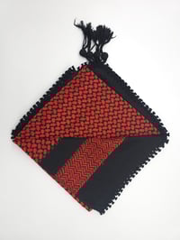 Image 6 of Burnt Orange & Black Keffiyeh (Made in Jordan)