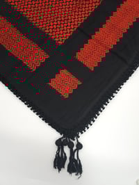 Image 7 of Burnt Orange & Black Keffiyeh (Made in Jordan)