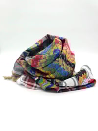 Image 2 of Grey Multicoloured Keffiyeh (Made in Jordan) 