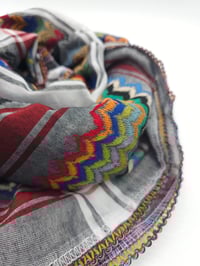 Image 5 of Grey Multicoloured Keffiyeh (Made in Jordan) 