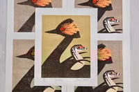 Image 1 of Eared Grebe - Limited Edition Lino Print