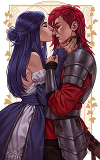 CaitVI Medieval Kiss - Poster