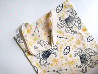 Image 1 of Zodiac Tote Bag - Cancer - Organic Cotton Canvas