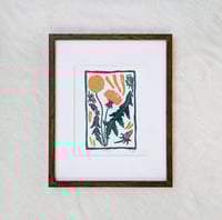 Image 2 of Dandelion Linocut Print - 8x10 inches - Unframed
