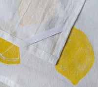 Image 5 of Lemon Tea Towel - Block Printed - ~28x28 inches 