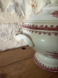 Image 2 of Soupière - Coupe à fruits en terre de fer Saint Amandinoise - Art de la table vintage