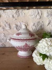 Image 1 of Soupière - Coupe à fruits en terre de fer Saint Amandinoise - Art de la table vintage