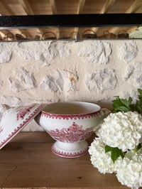 Image 5 of Soupière - Coupe à fruits en terre de fer Saint Amandinoise - Art de la table vintage