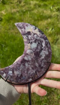 Image 6 of Lepidolite Statement Moon on Stand