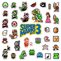 Image 1 of Super Mario Bros. 3 Sticker/Magnet Sets (35 Pieces) 