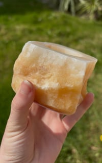 Image 4 of Orange Calcite Tealight Holder