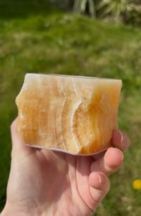 Image 6 of Orange Calcite Tealight Holder
