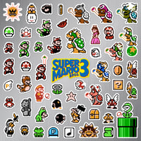 Image 2 of Super Mario Bros. 3 Sticker/Magnet Sets (54 Pieces)