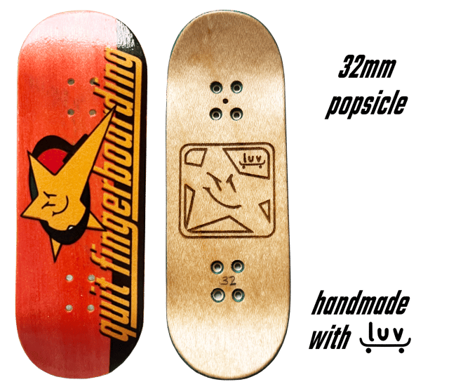 Fingerboard 32mm Popsicle Logo Red