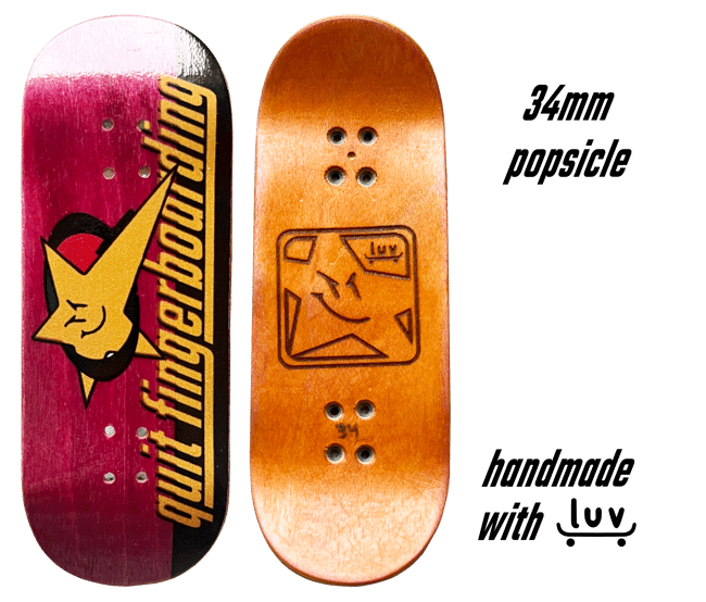 Fingerboard 34mm Popsicle Logo Burgundy