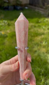 Image 2 of Pink Opal Wand on Stand