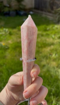 Image 3 of Pink Opal Wand on Stand