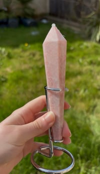 Image 4 of Pink Opal Wand on Stand