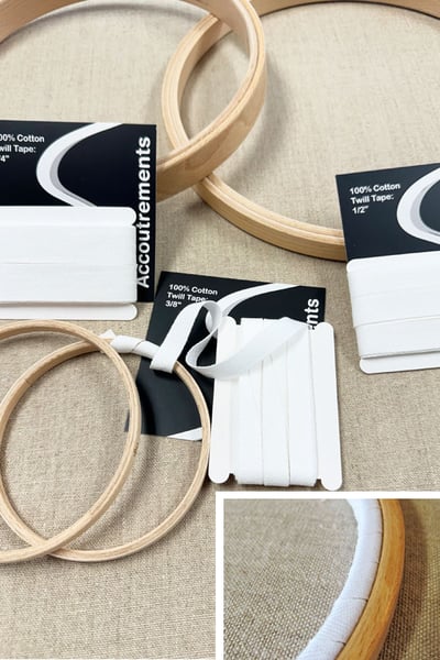 Image of Cotton Twill Tape for Embroidery Hoops