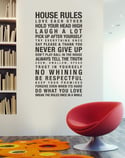 House and Family Rules Removable Wall Decal Sticker Art