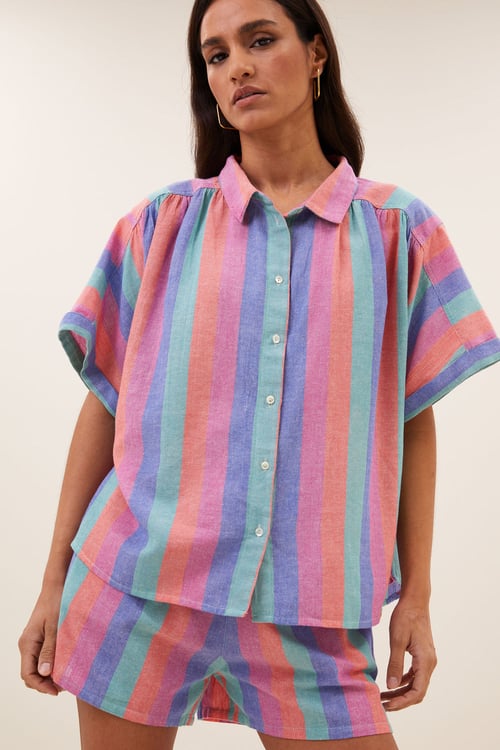 Image of 1-Blusa Sunny Rainbow Pleats