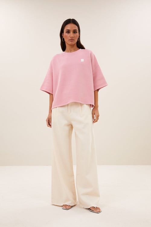 Image of 1-Sudadera manga corta Willow dusty pink