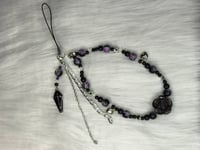 Image 2 of Handmade Phone Charm Black