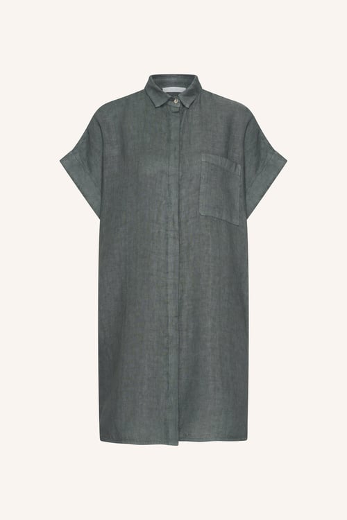 Image of 3-Vestido Hella Linen Charcoal