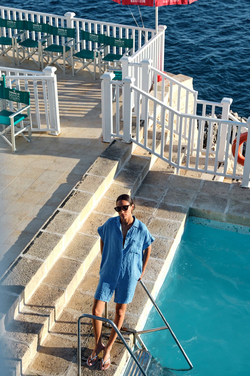 Image of 3-Vestido Hella Linen Regatta Blue