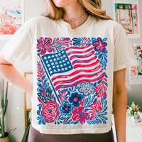 Floral Flag Tee
