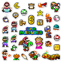 Image 1 of Super Mario World Sticker/Magnet Sets (32 Pieces) 