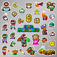 Image 2 of Super Mario World Sticker/Magnet Sets (32 Pieces) 