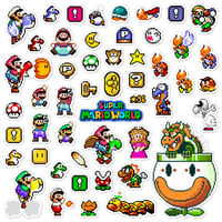 Image 1 of Super Mario World Sticker/Magnet Sets (50 Pieces)