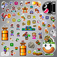 Image 2 of Super Mario World Sticker/Magnet Sets (60 Pieces)