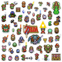 Image 1 of The Legend of Zelda: A Link to the Past Sticker/Magnet Sets (55 Pieces)