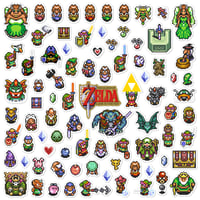Image 1 of The Legend of Zelda: A Link to the Past Sticker/Magnet Sets (84 Pieces)