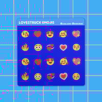 Lovestruck Emoji Sticker Sheet