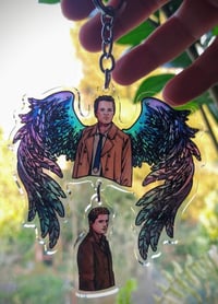 Image 2 of Destiel "Guardian Angel" Double Keychain